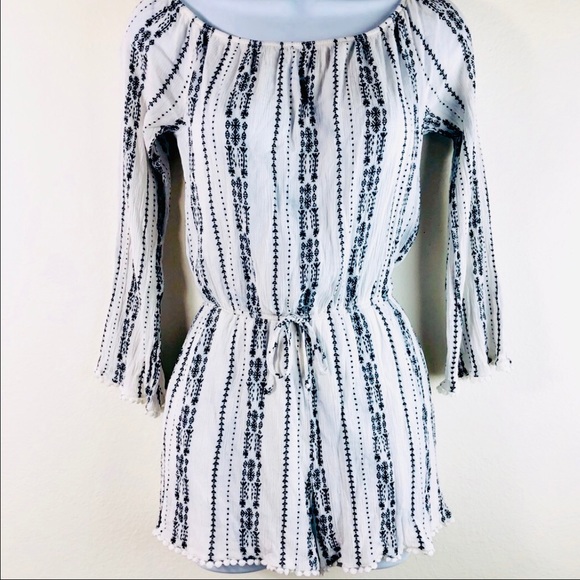 One The Land Pants - One The Land White Boho Romper